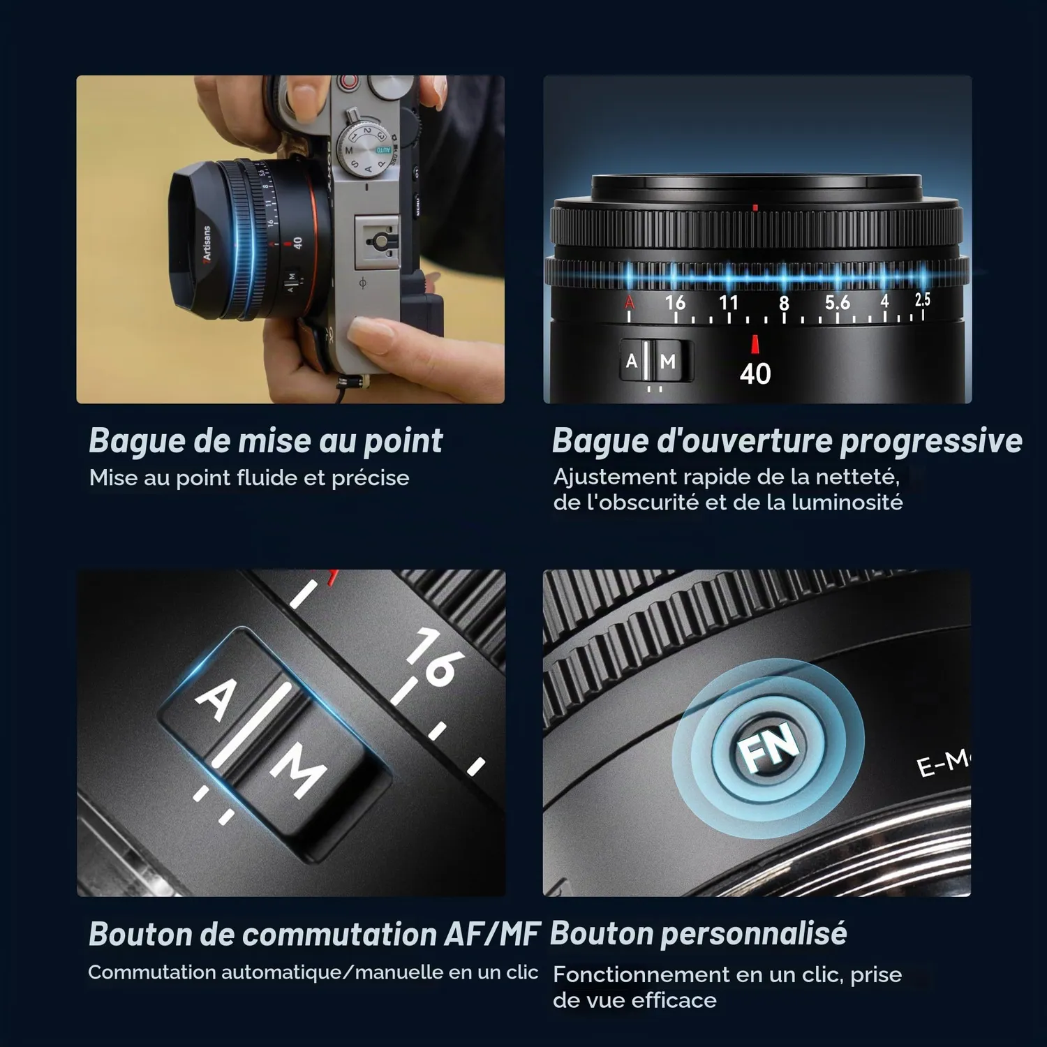 7Artisans AF 40mm F2.5 objectif Sony E autofocus