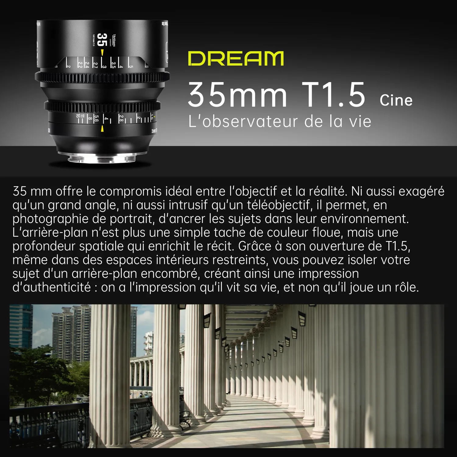 7Artisans Dream 35mm T1.5 objectif cinéma E plein format