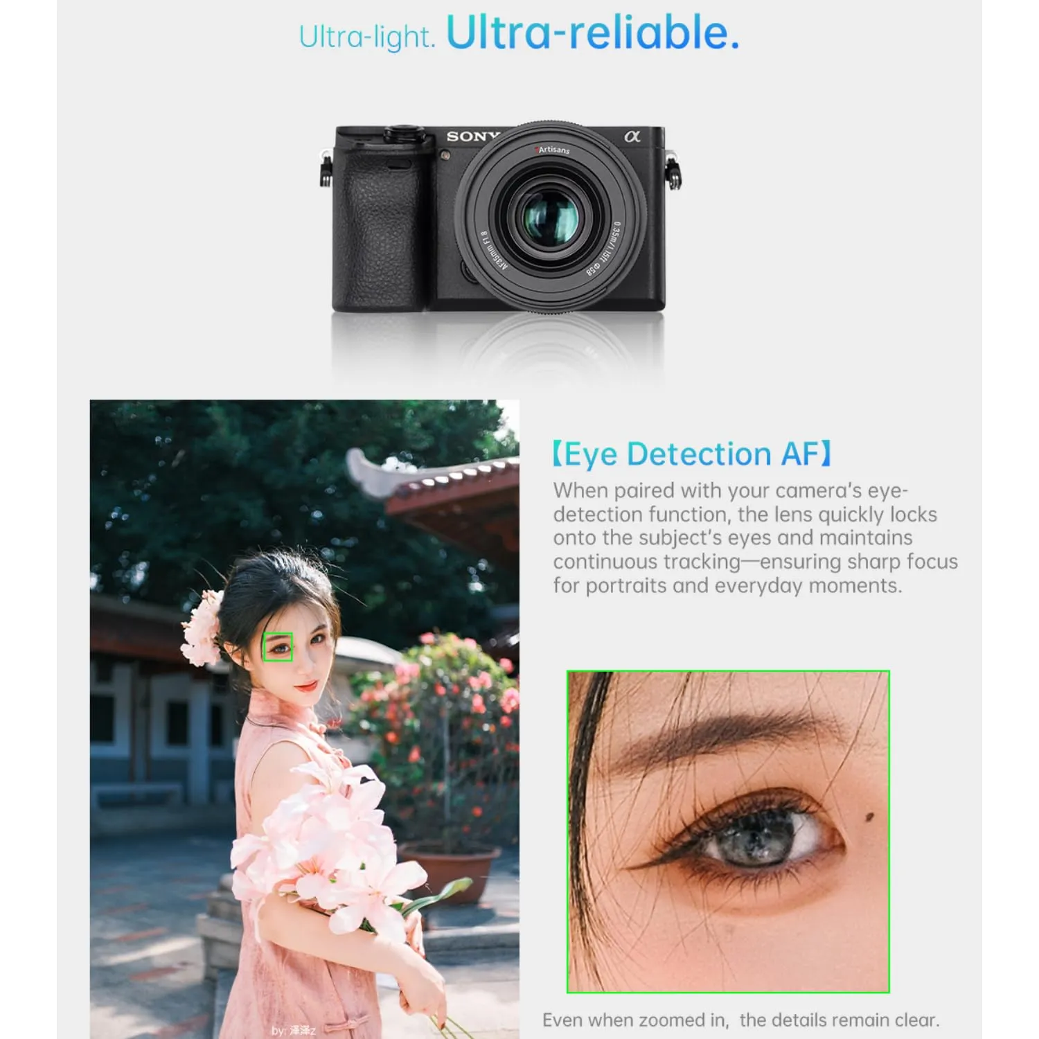 7Artisans AF 25mm F1.8 Objectif Sony E APS-C Grand-Angle