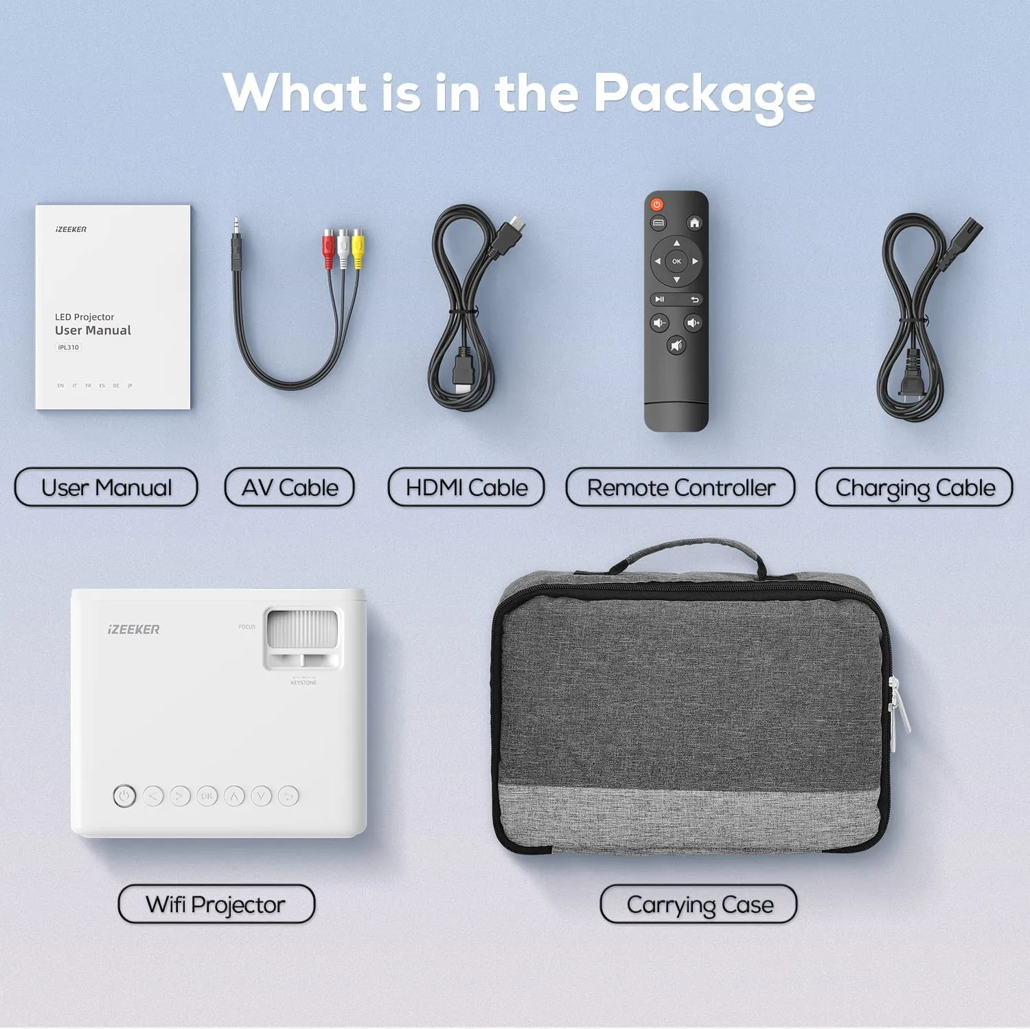 iZeeker iPL310 vidéoprojecteur 1080P WiFi 5G