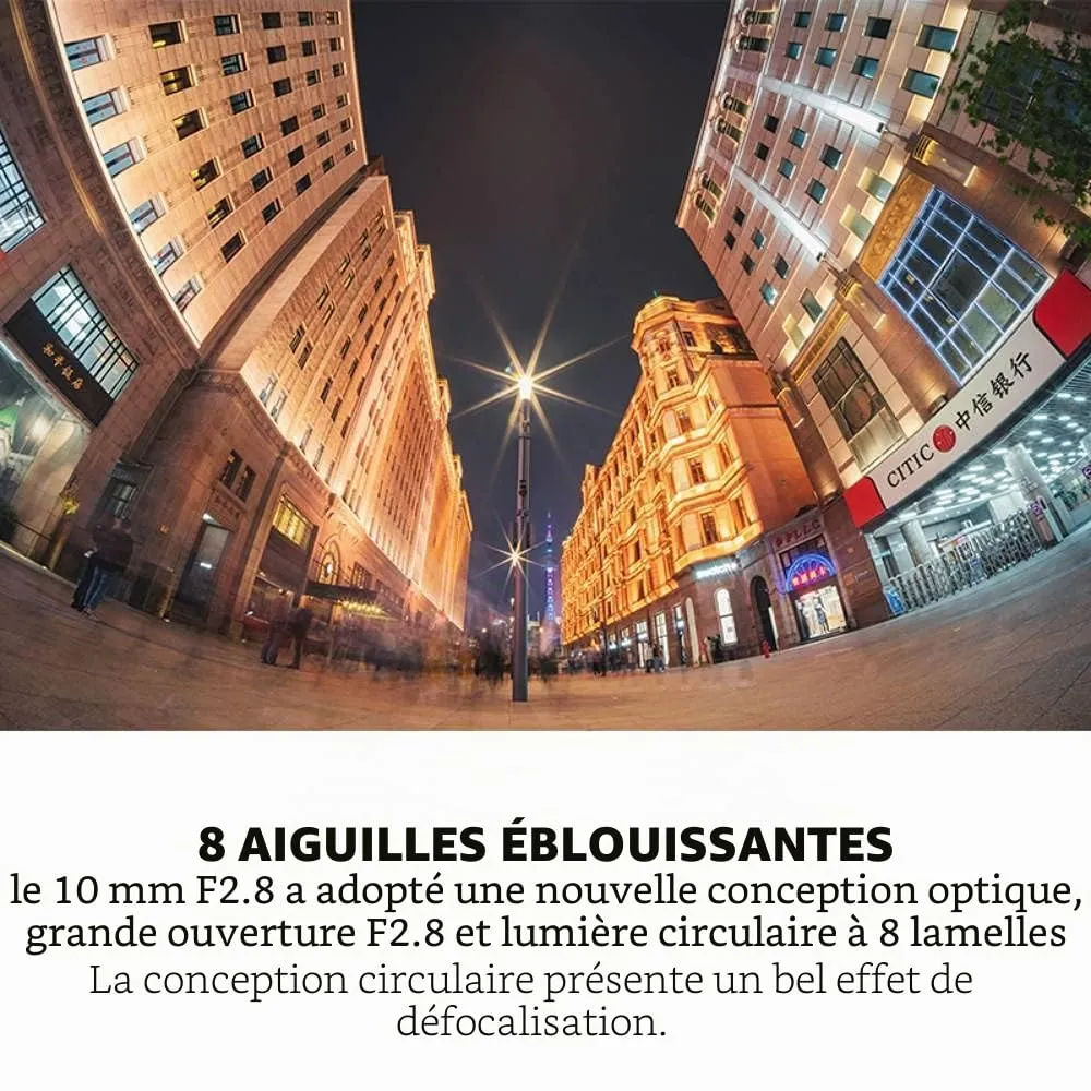 7artisans 10mm F2.8 objectif monture L fisheye 178°