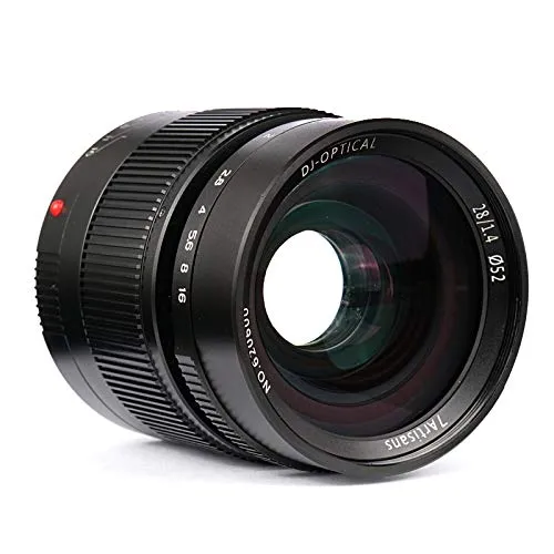 7Artisans 28mm F1.4 objectif Leica M noir grand-angle