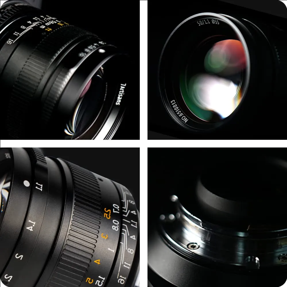 7Artisans 50mm F1.1 objectif Leica M noir très lumineux