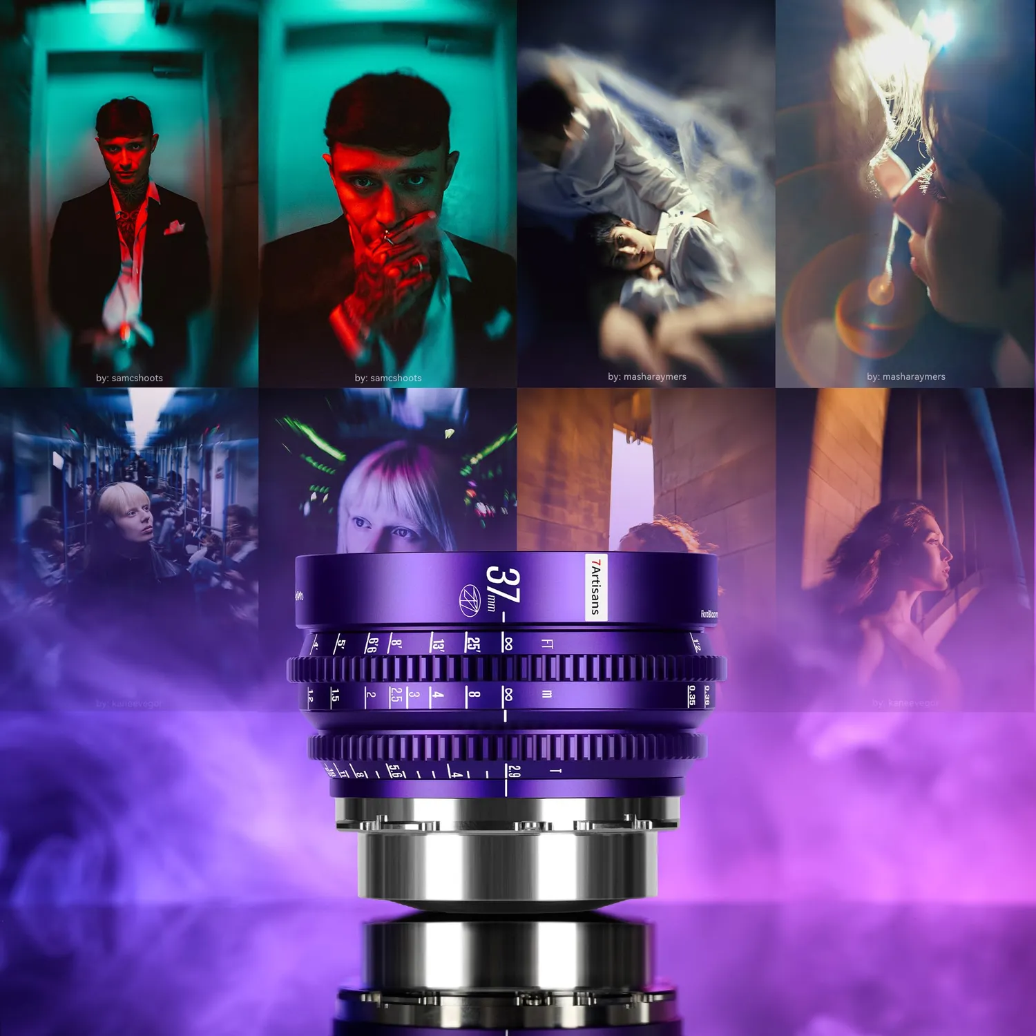 7Artisans Floral Bloom 37mm T2.9 objectif cinéma PL violet