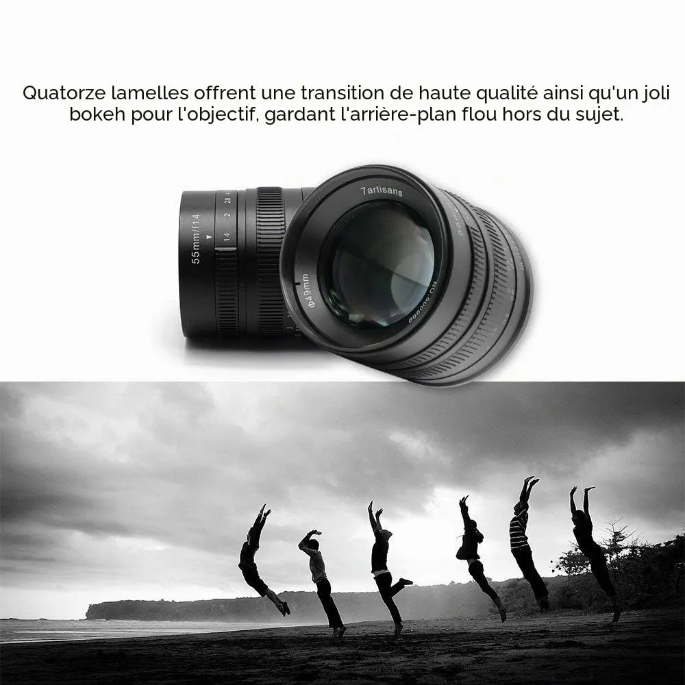 7Artisans 55mm F1.4 objectif Canon M APS-C portrait