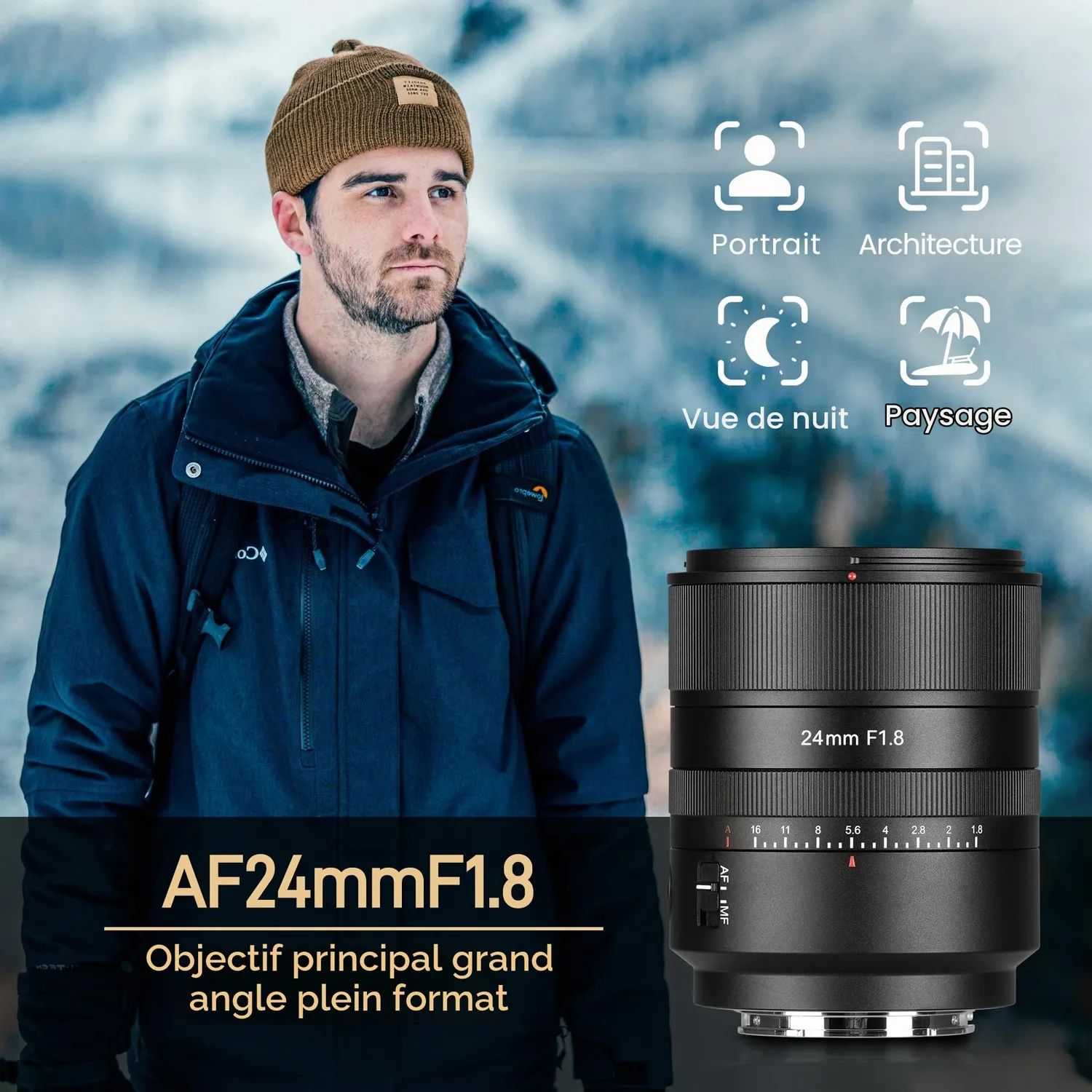 7Artisans AF 24mm F1.8 objectif autofocus monture Sony E