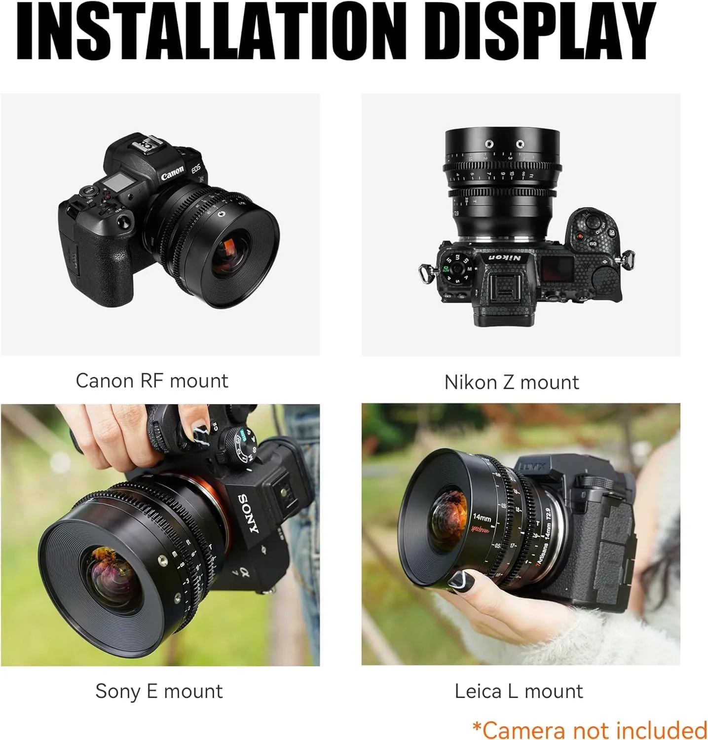 7Artisans Spectrum 14mm T2.9 objectif cinéma Sony FE plein format
