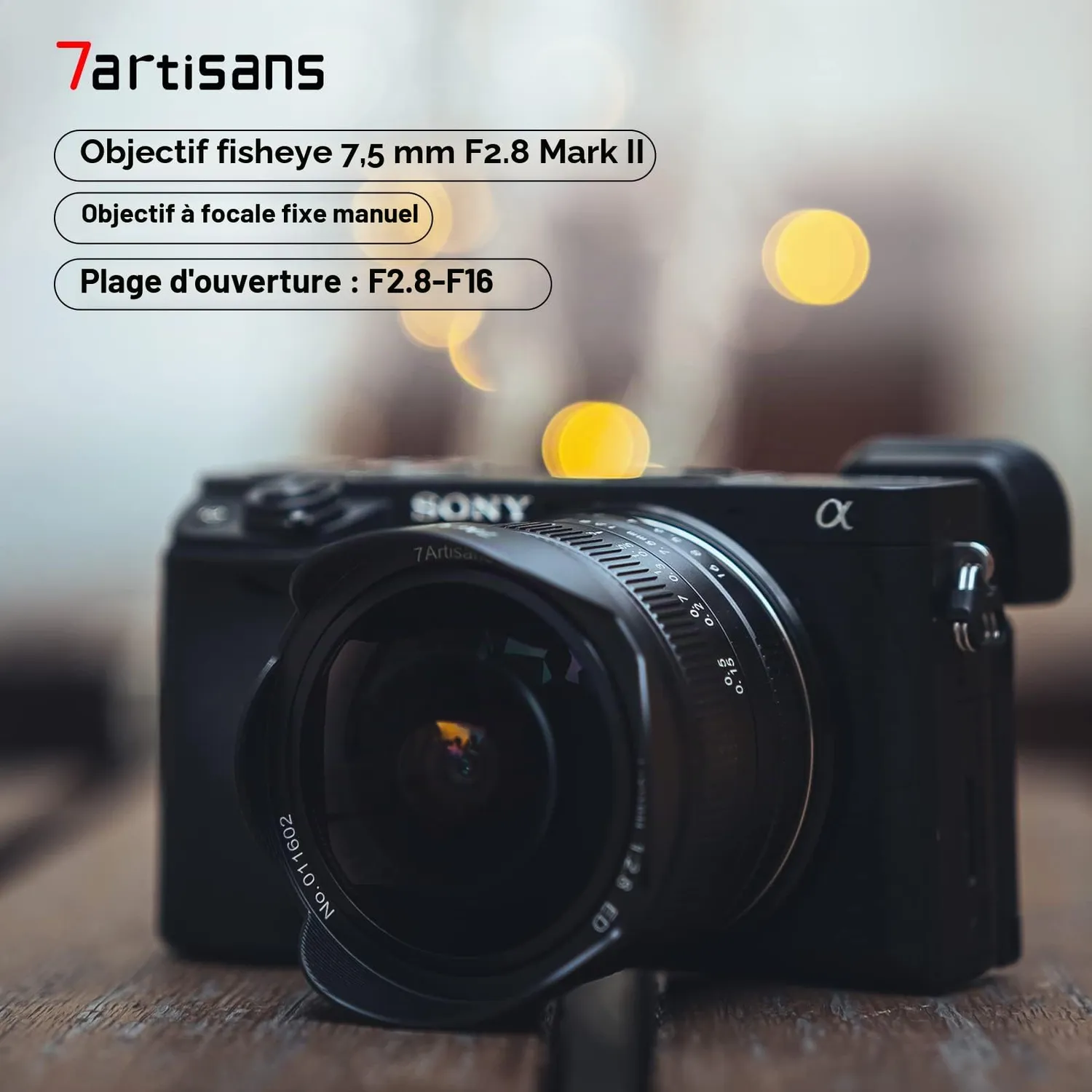 7Artisans 7,5mm f2.8 Mark II objectif fisheye Sony E