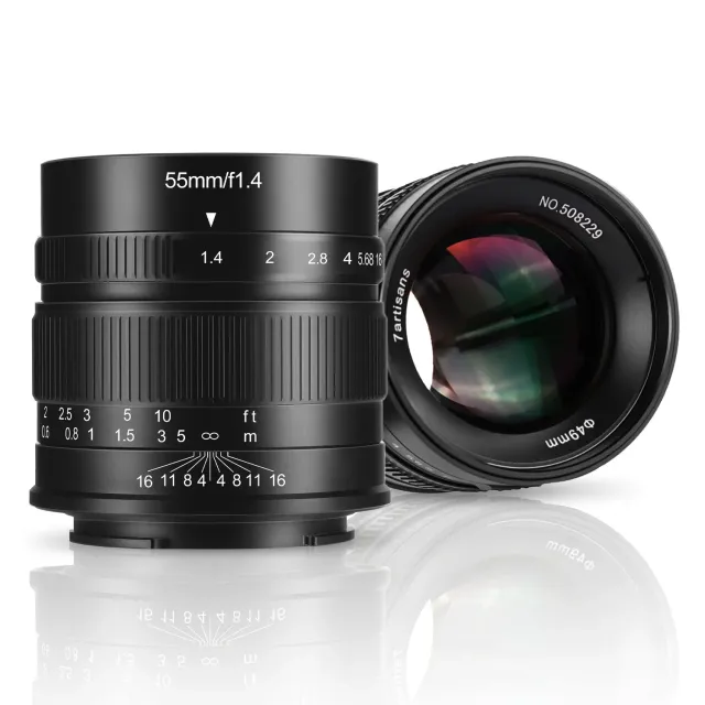 7Artisans 55mm F1.4 objectif Fuji X noir manuel