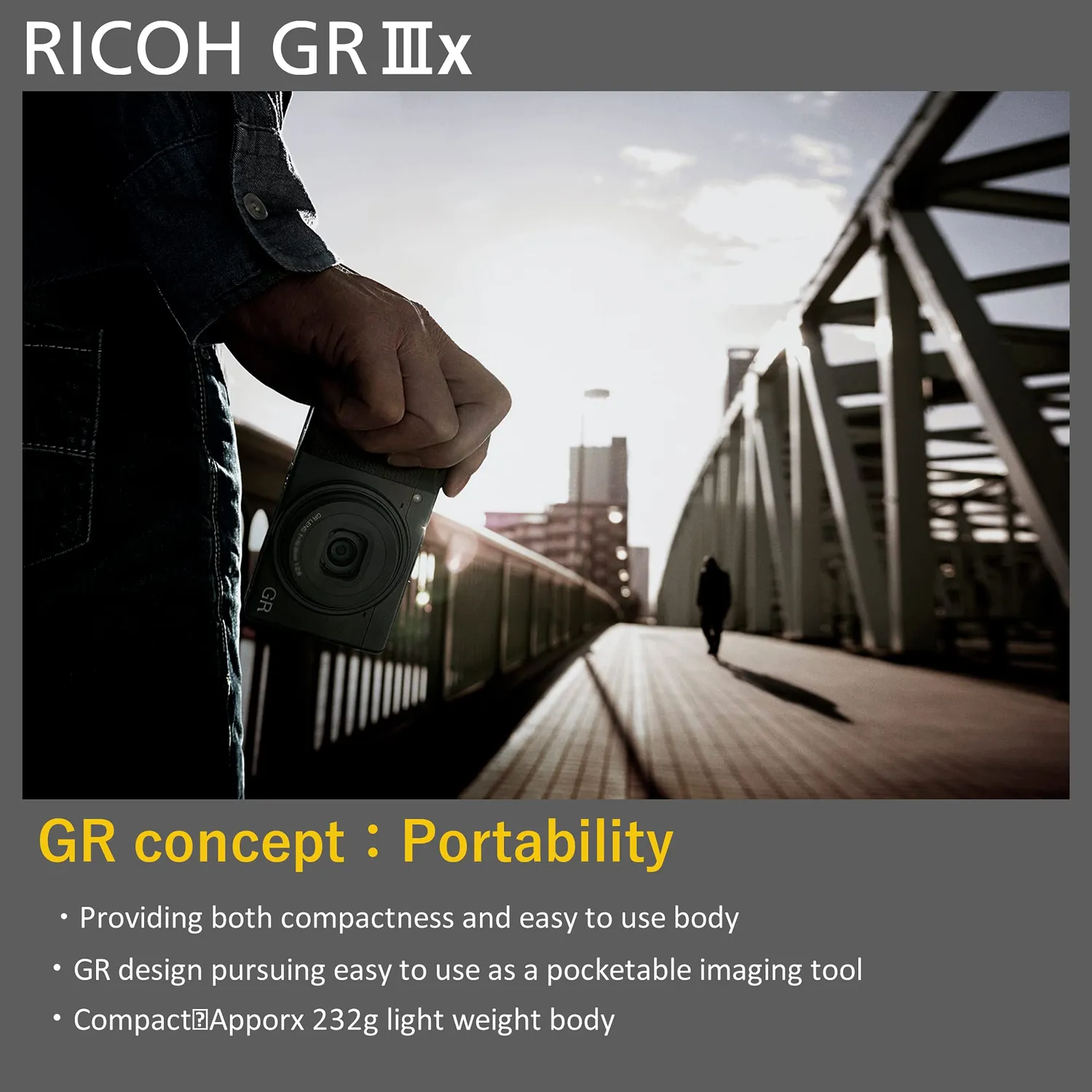 Ricoh GR IIIx appareil photo compact 40mm noir
