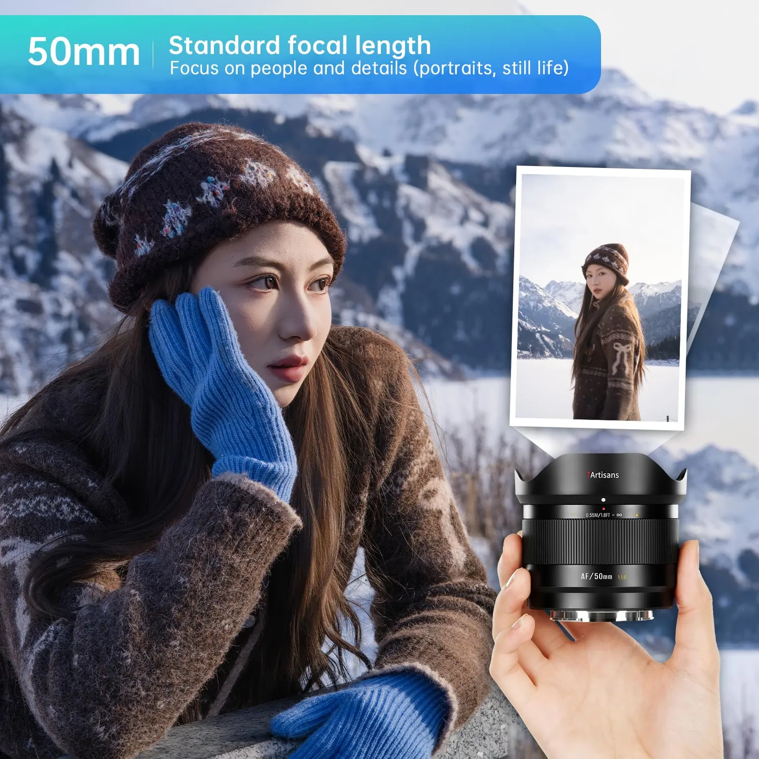 7Artisans AF 50mm F1.8 Objectif Sony E APS-C Autofocus