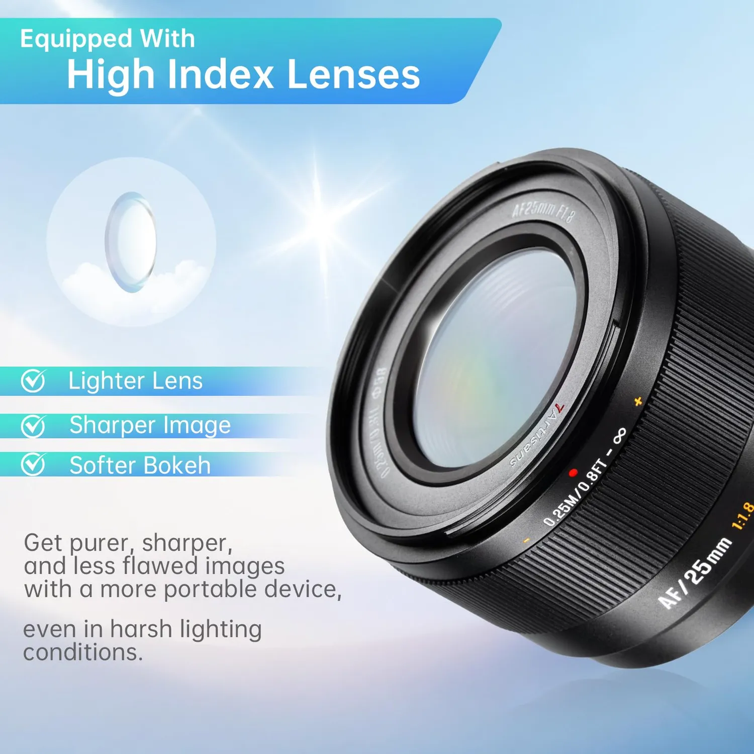 7Artisans AF 50mm F1.8 Objectif Sony E APS-C Autofocus