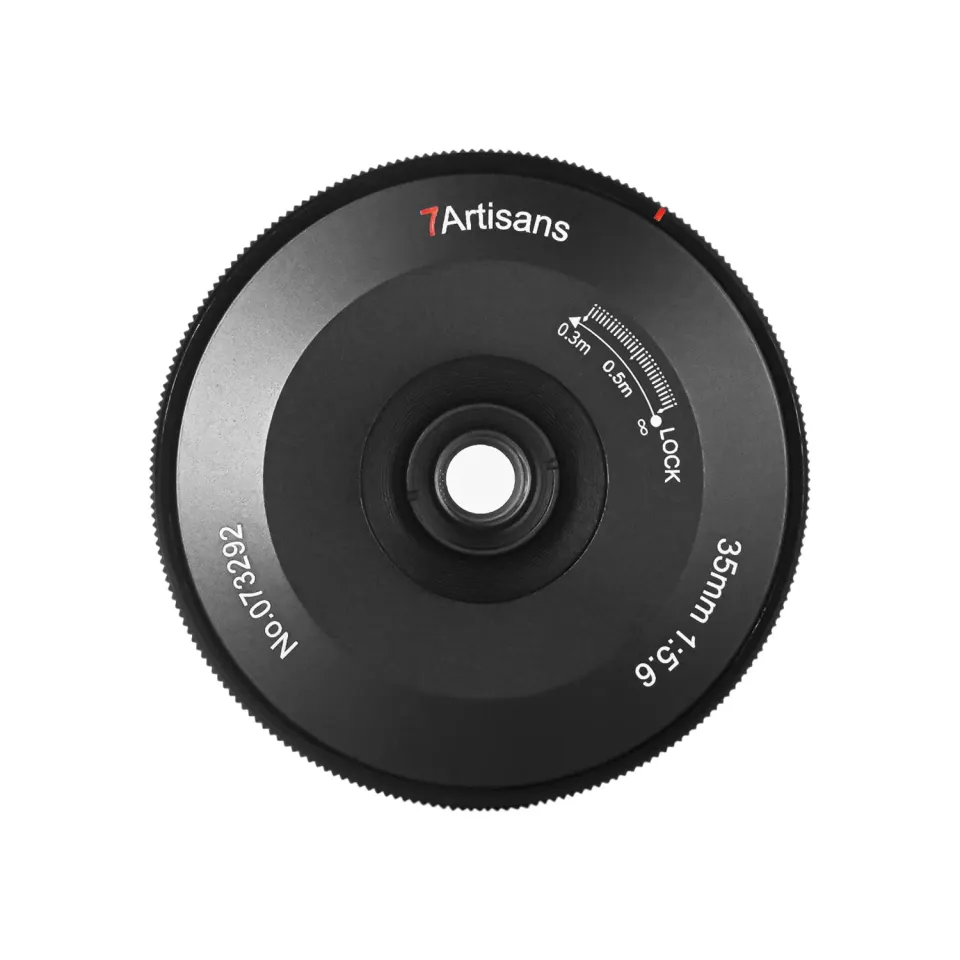 7Artisans 35mm F5.6 objectif Sony E pancake capuchon