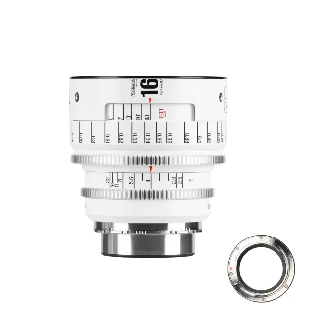 7Artisans INFINTE 16mm T2.5 objectif cinéma PL blanc grand-angle