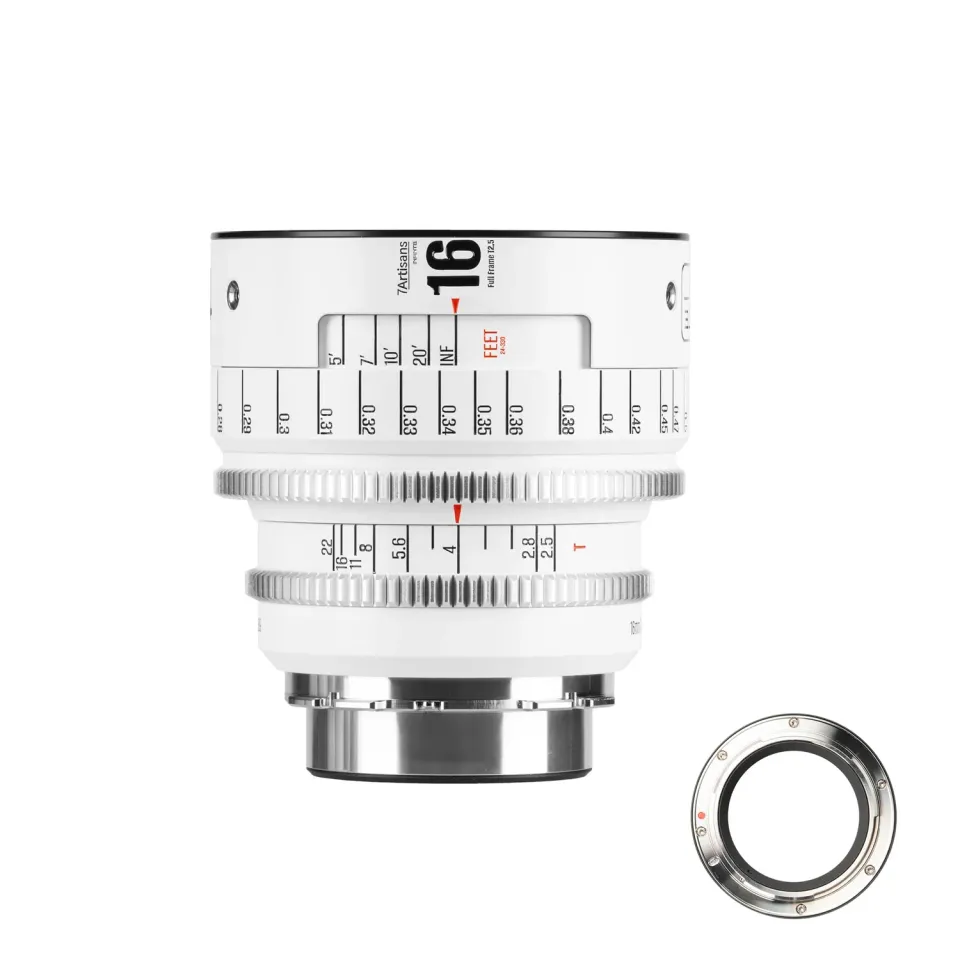 7Artisans INFINTE 16mm T2.5 objectif cinéma PL blanc grand-angle