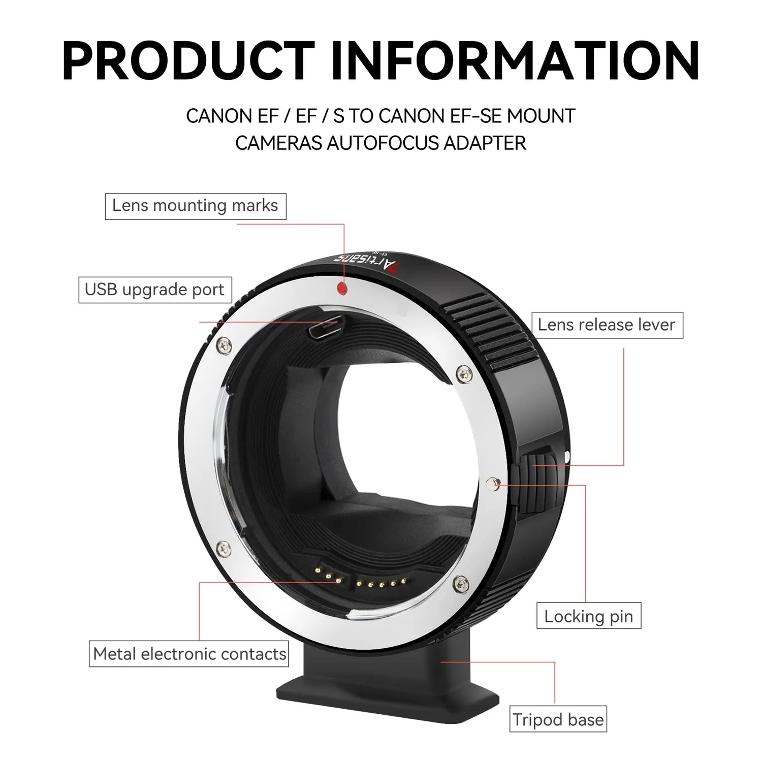 7Artisans EF-SE adaptateur Canon EF vers Sony E AF
