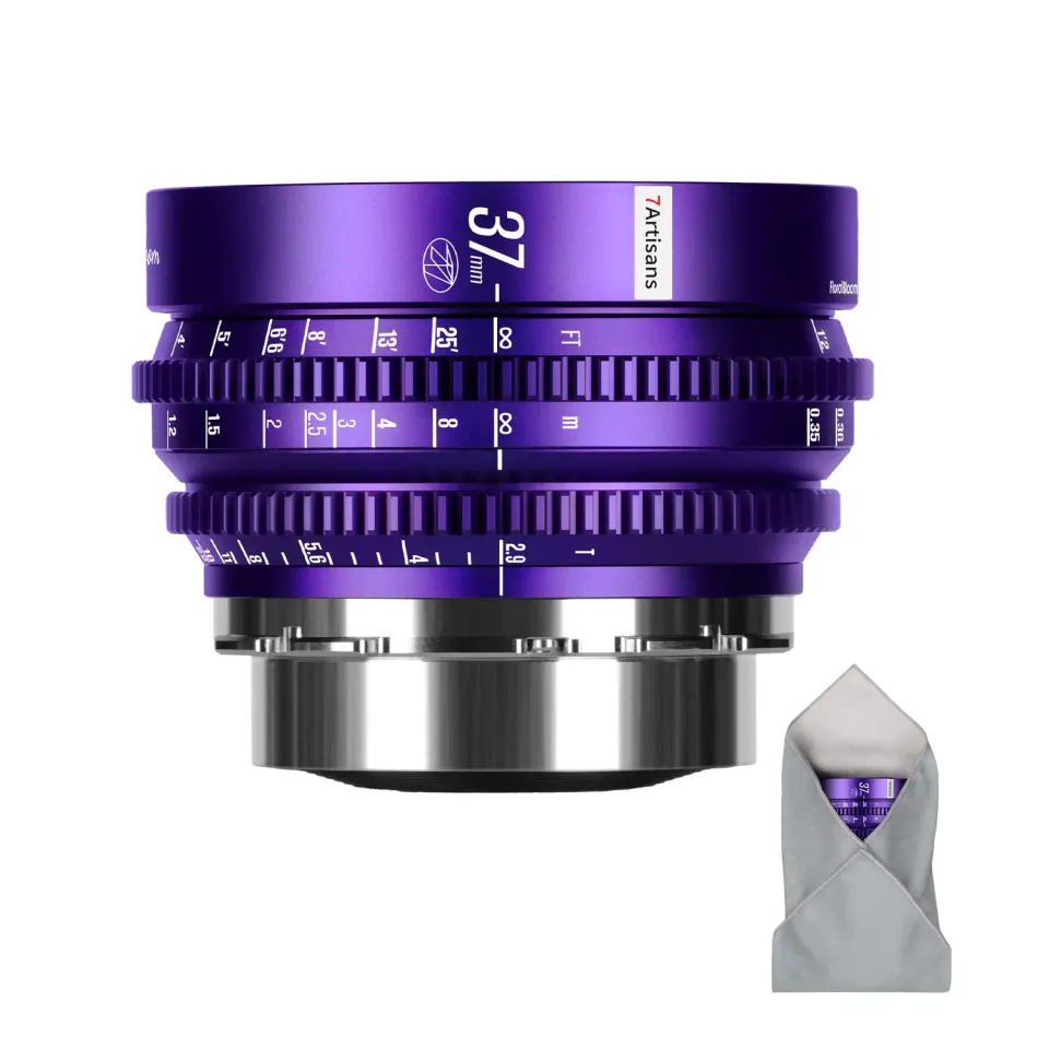 7Artisans Floral Bloom 37mm T2.9 objectif cinéma PL violet