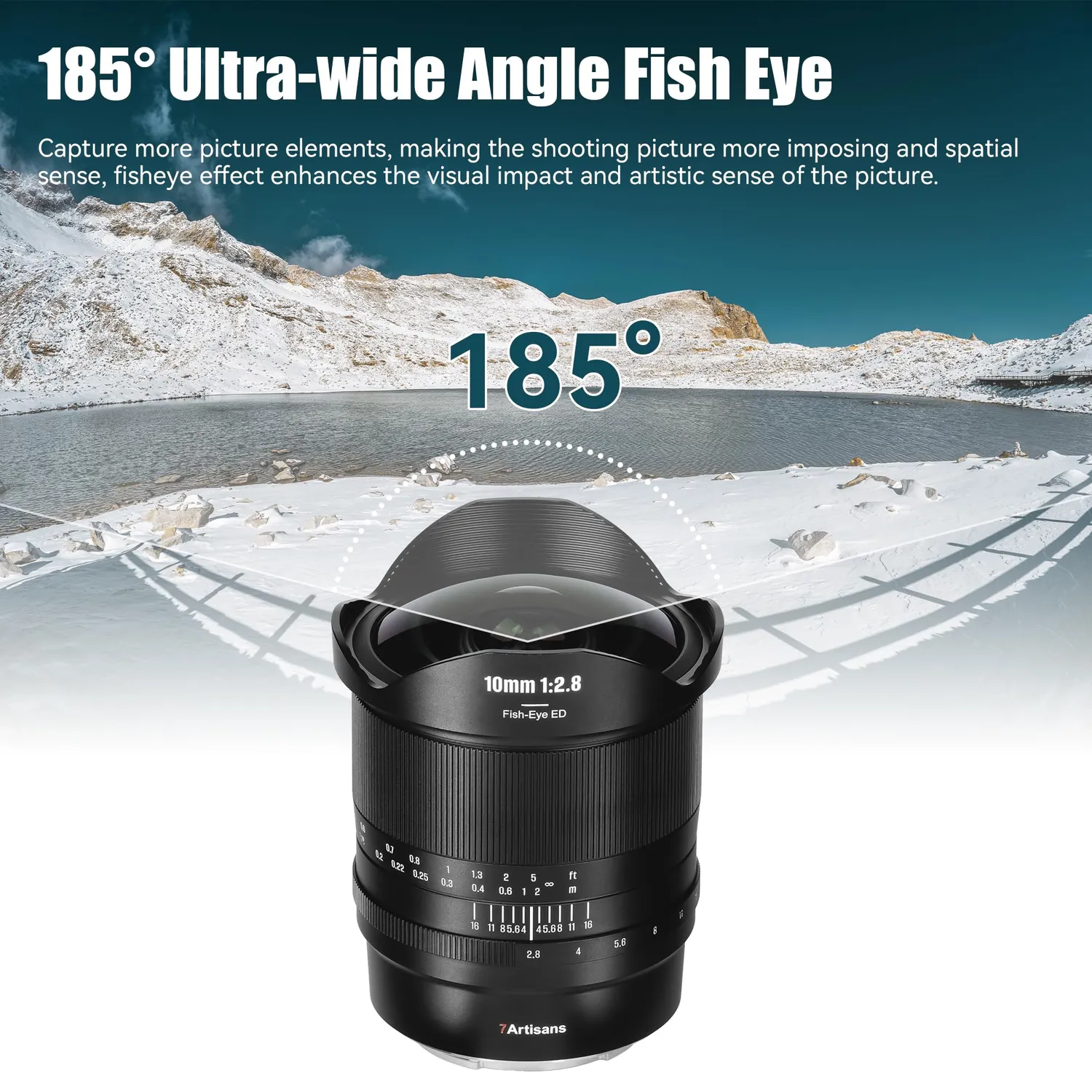 7Artisans 10mm F2.8 II objectif fisheye monture L