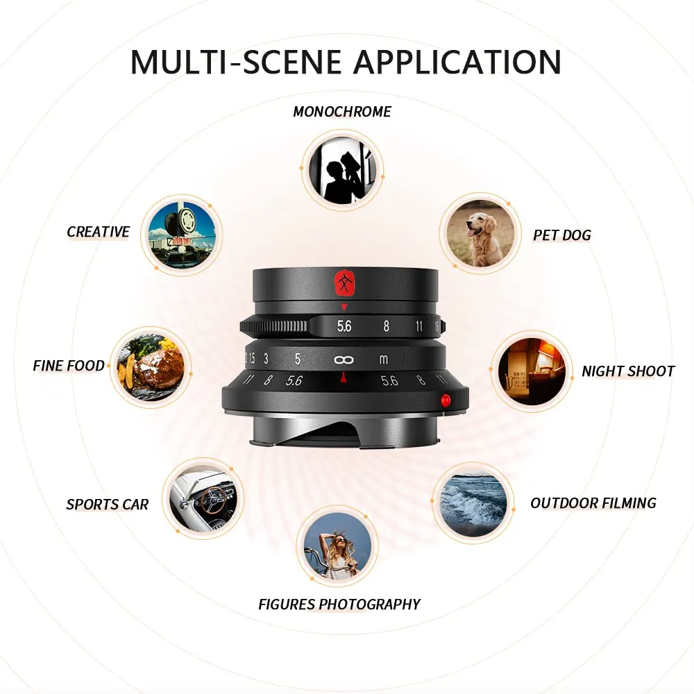 7Artisans M28mm F5.6 objectif Leica M manuel plein format