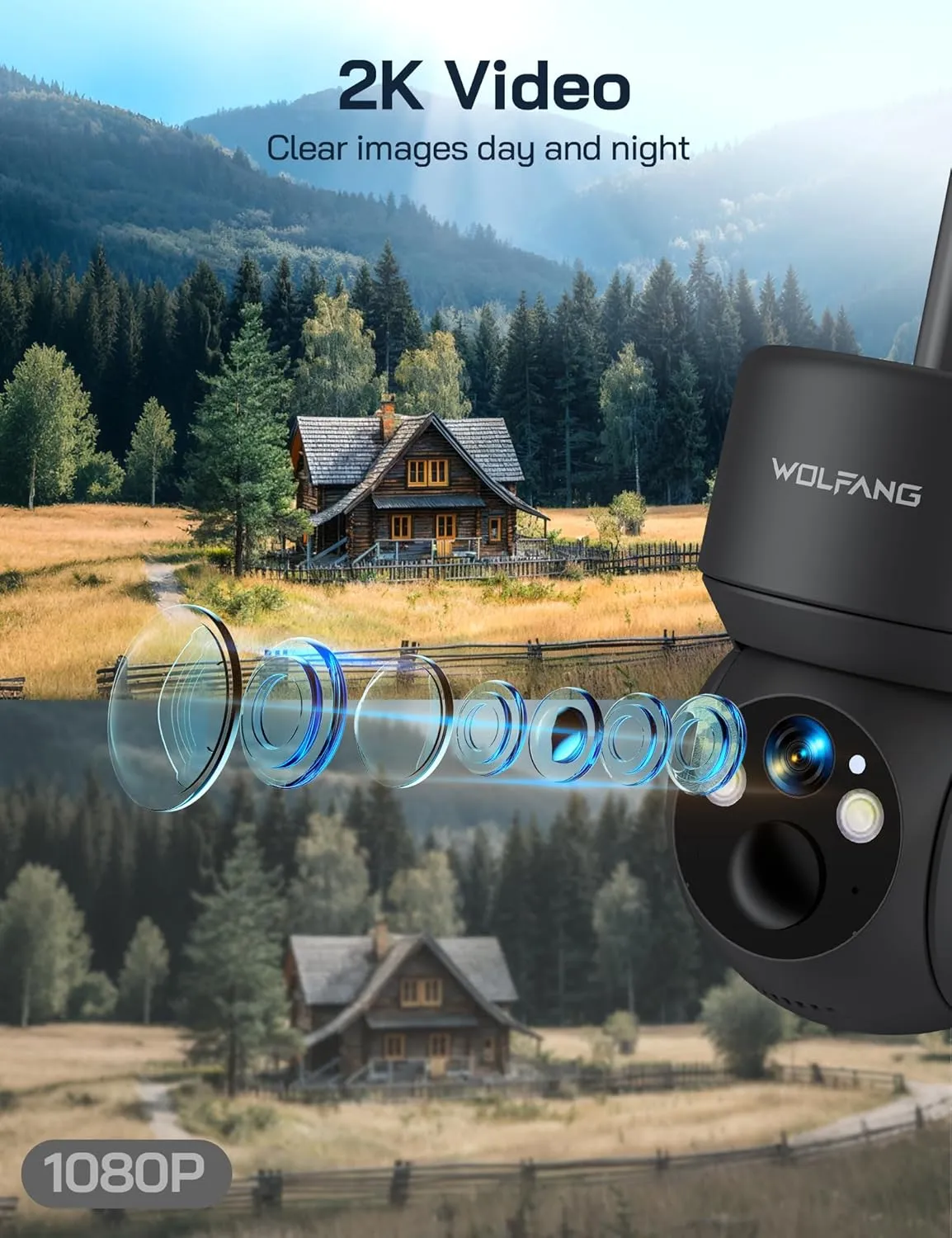 Wolfang WT08 caméra chasse solaire 4G 2K 360°