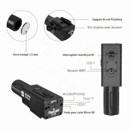 RunCam Scope Cam 2 4K caméra airsoft zoom alu