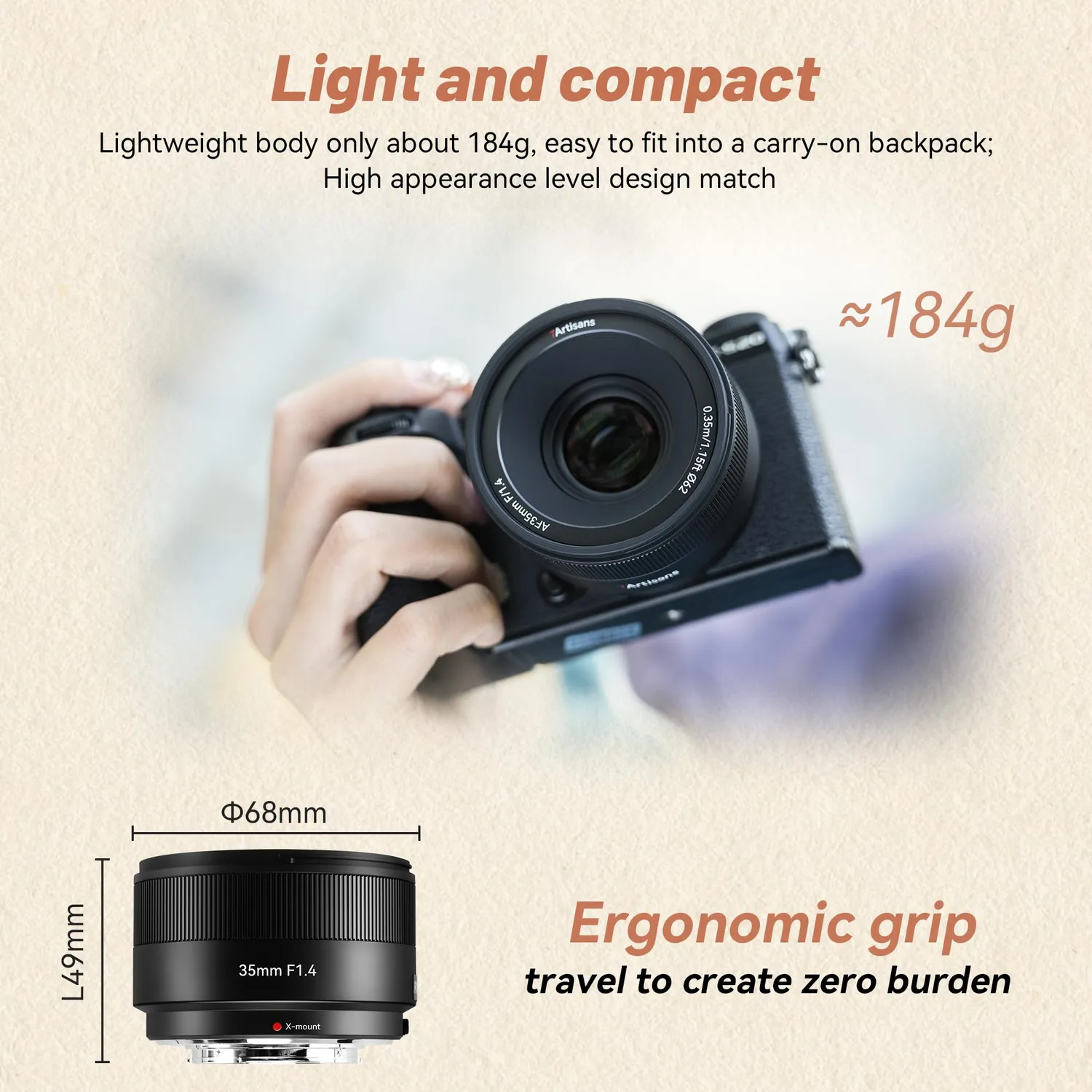 7Artisans 35mm F1.4 objectif autofocus Fuji X lumineux