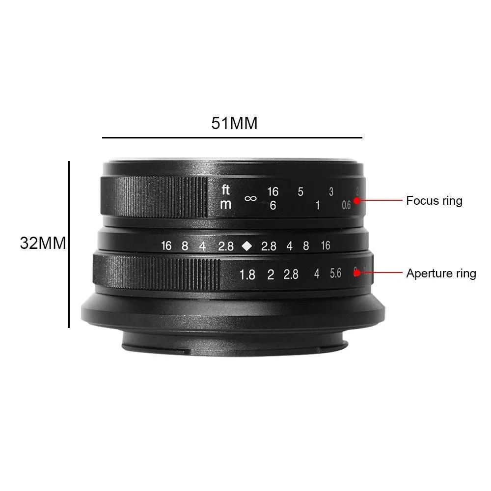 7Artisans 25mm F1.8 objectif Sony E noir manuel