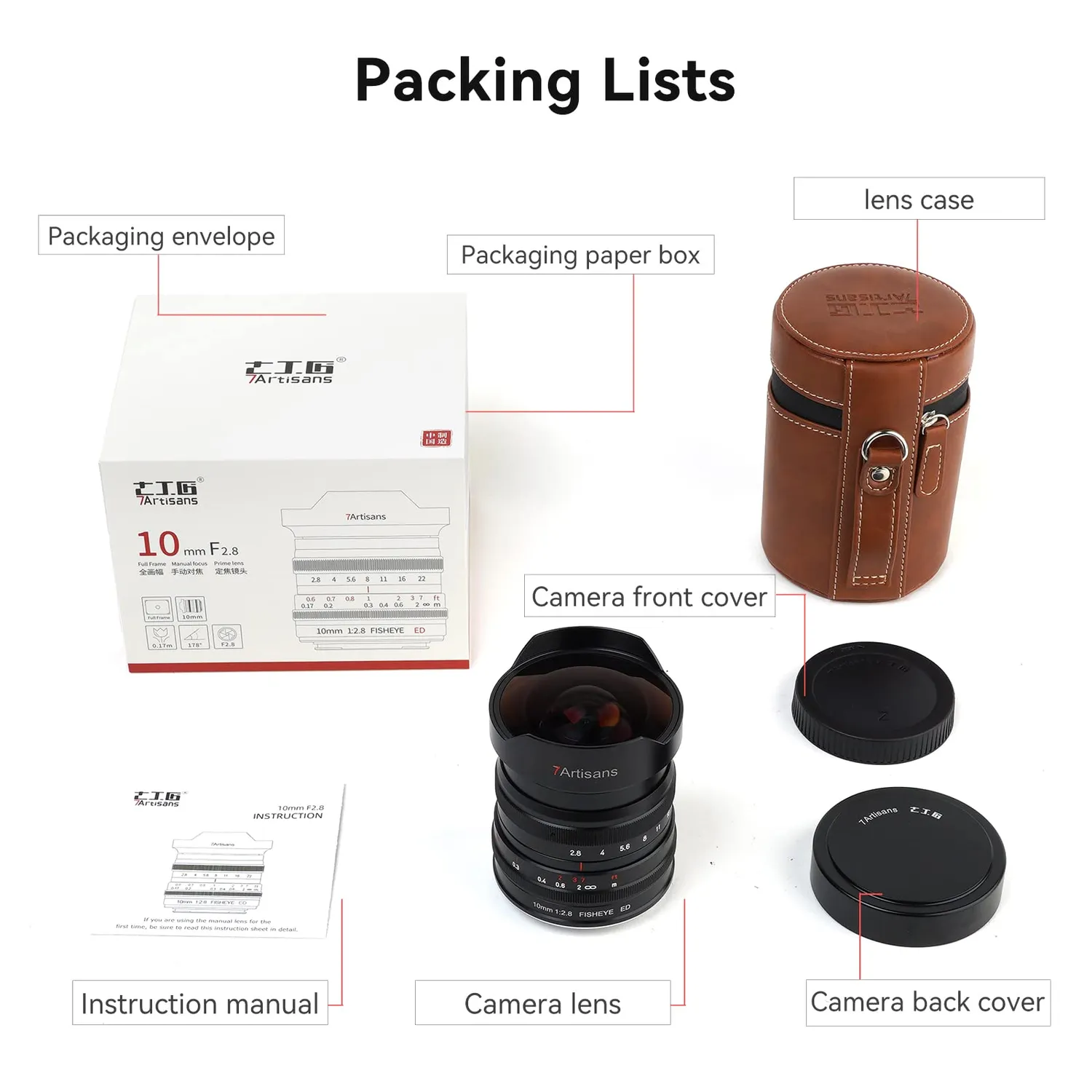 7Artisans 10mm F2.8 II Objectif Fisheye Sony E 178°