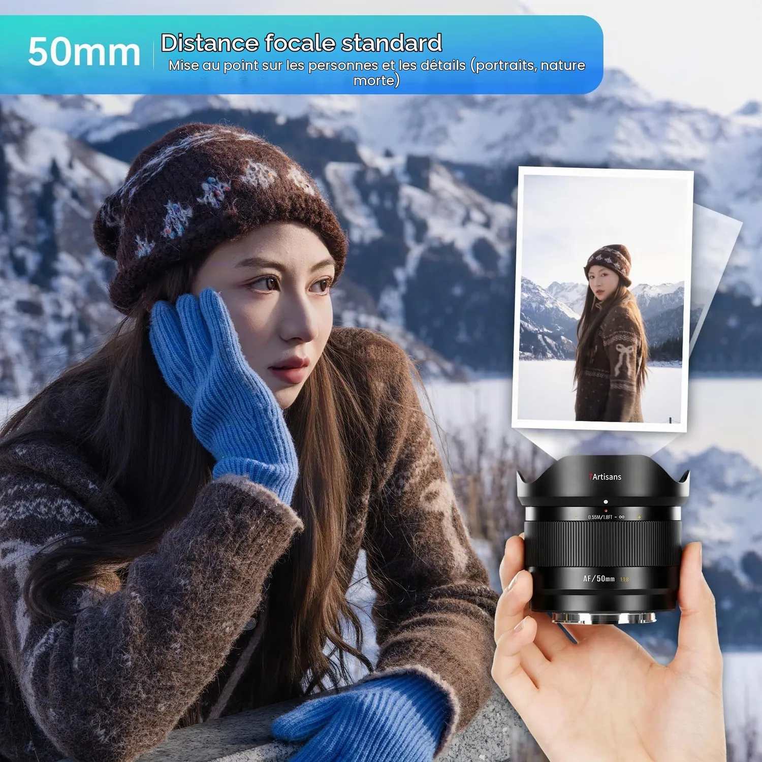 7Artisans AF 50mm F1.8 Objectif Sony E APS-C