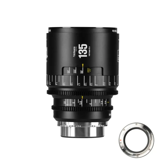 7Artisans Infinte 135mm T2.4 objectif cinéma PL noir plein format