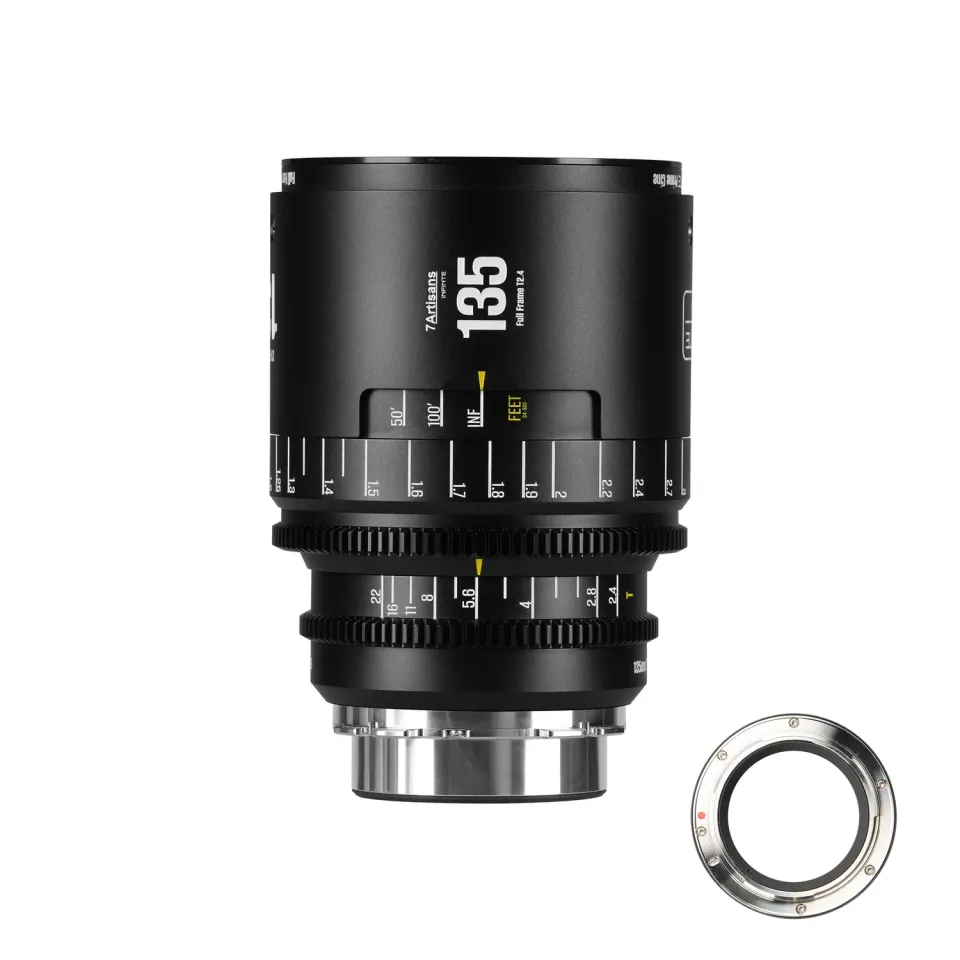 7Artisans Infinte 135mm T2.4 objectif cinéma PL noir plein format