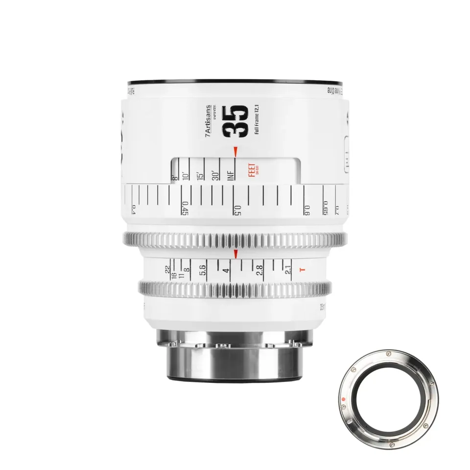 7Artisans INFINTE 35mm T2.1 objectif cinéma PL blanc plein format