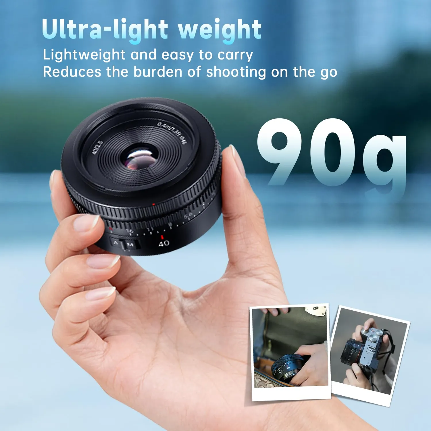 7Artisans AF 40mm F2.5 objectif Nikon Z 90g léger