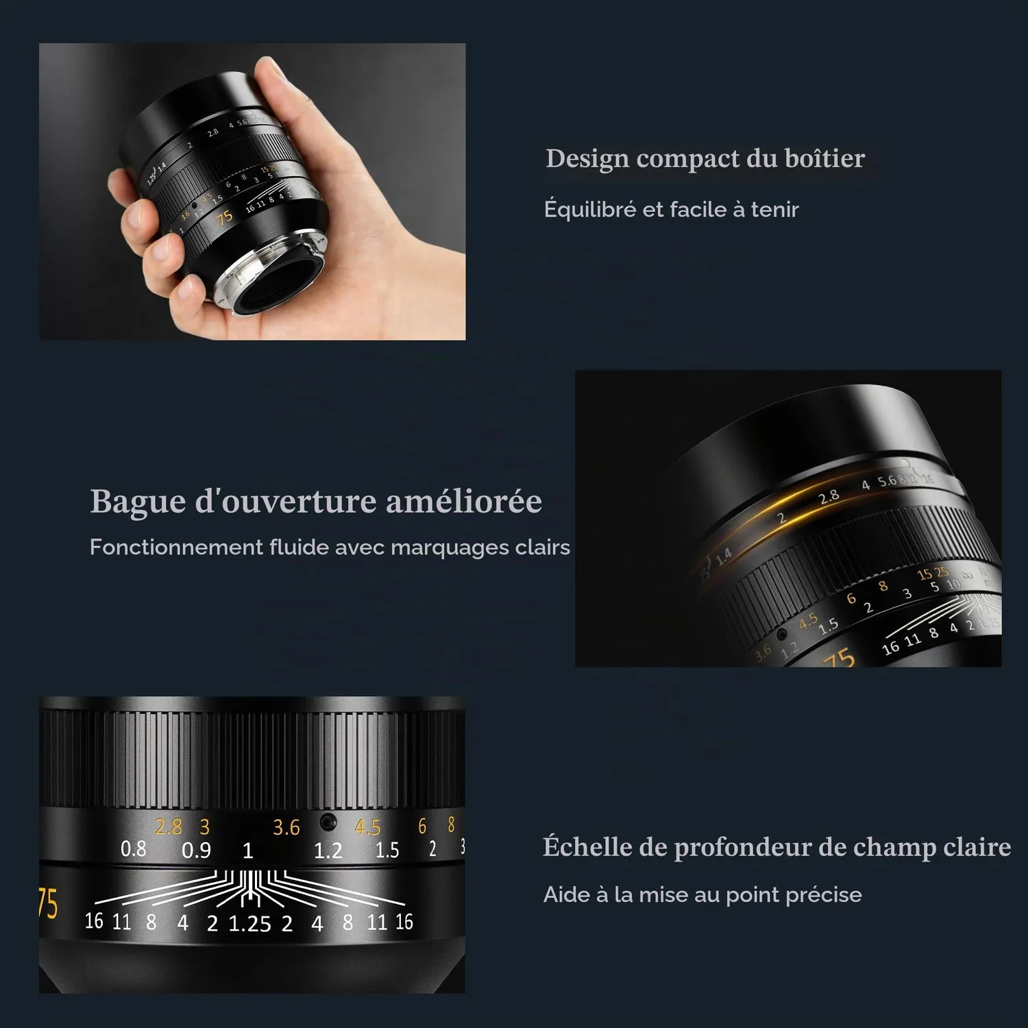 7Artisans 75mm F1.25 II objectif Leica M