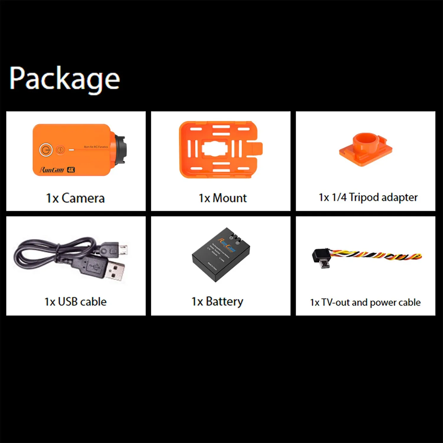 RunCam RunCam 2 4K caméra action FPV + carte 128 Go