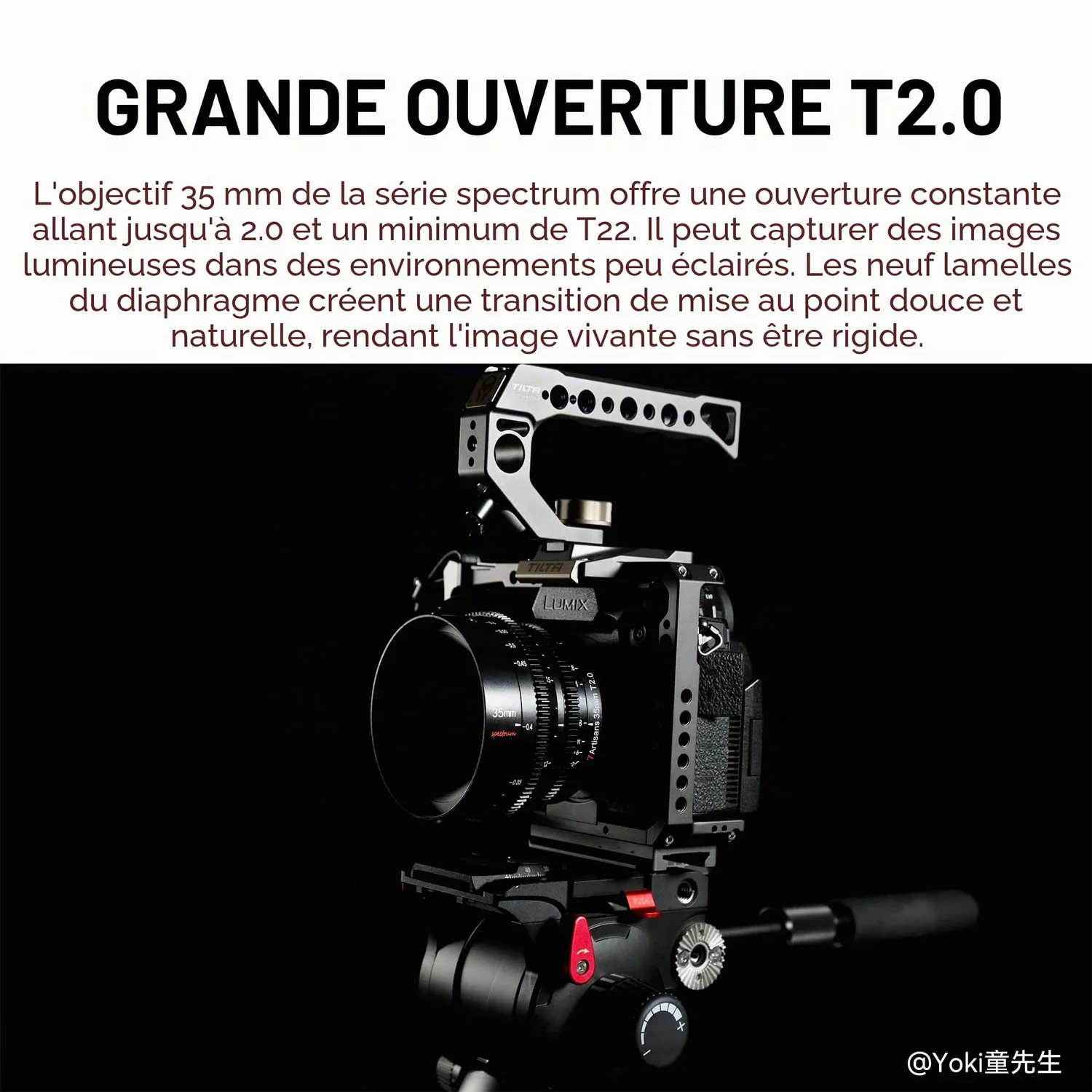 7Artisans Spectrum 35mm T2.0 objectif cinema monture L
