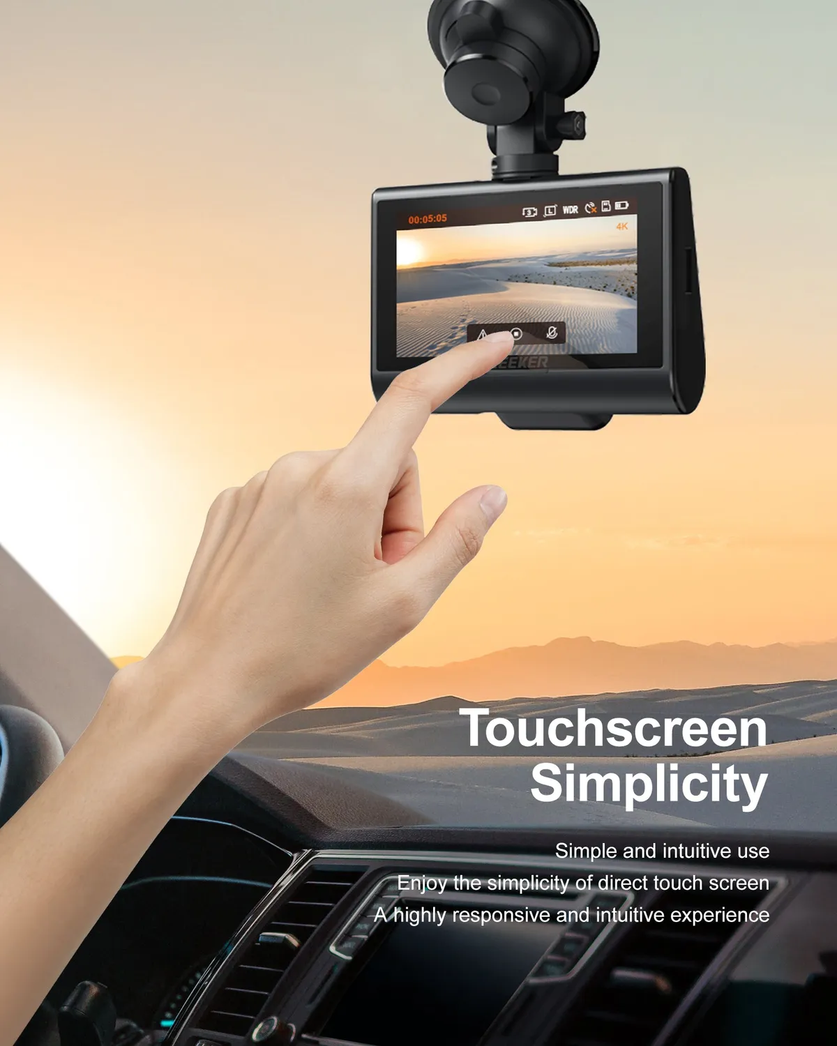 iZeeker GD850 caméra embarquée voiture grand-angle routier