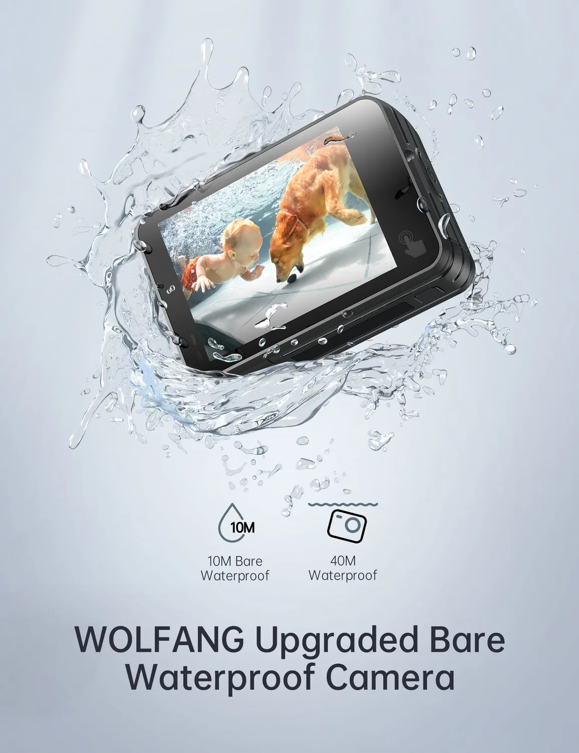 WOLFANG GA420 Caméra sport 4K60 24MP kit complet