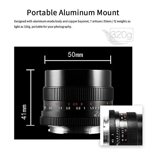 7Artisans 35mm F2.0 Objectif Sony E Manuel Plein Format