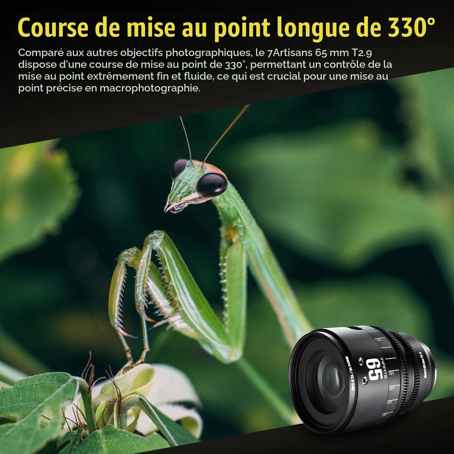 7Artisans Infinite MF65mm T2.9 objectif cinéma monture Sony E macro 2x