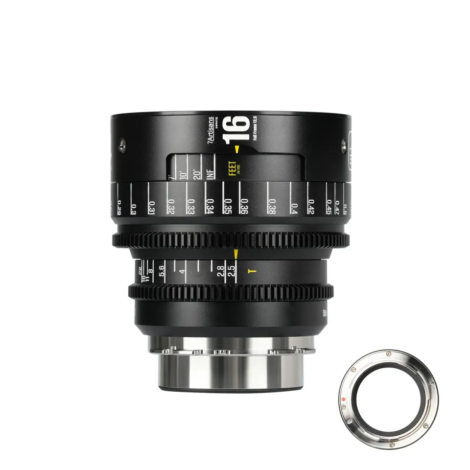 7Artisans INFINTE 16mm T2.5 objectif cinéma PL noir grand-angle