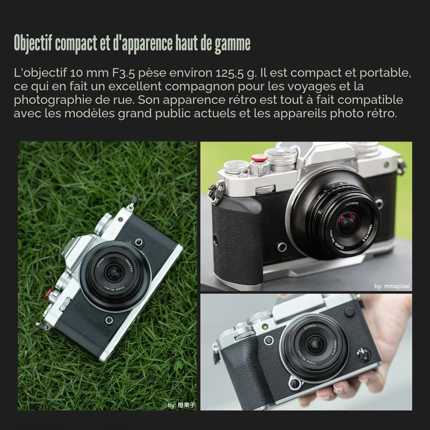 7artisans MF 10mm F3.5 objectif Micro 4/3 pancake