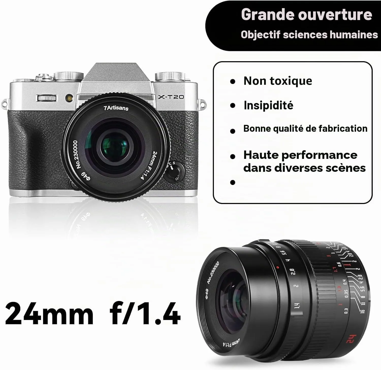 7artisans 24mm F1.4 objectif Sony E grande ouverture