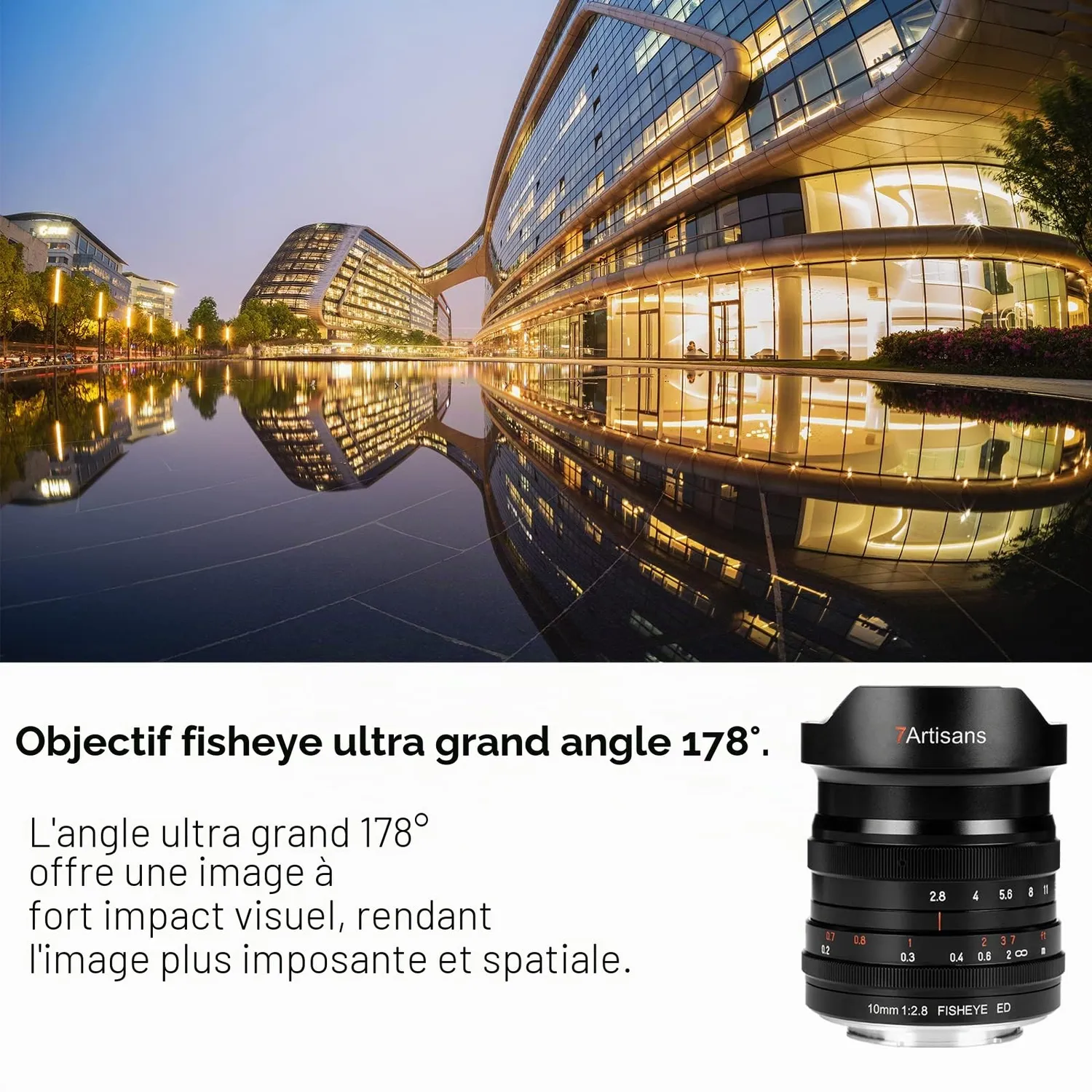 7Artisans 10mm F2.8 II Objectif Fisheye Sony E 178°