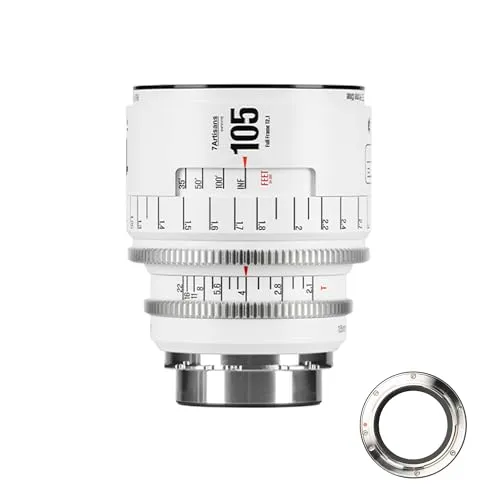 7Artisans INFINTE 105mm T2.1 objectif cinéma PL blanc télé