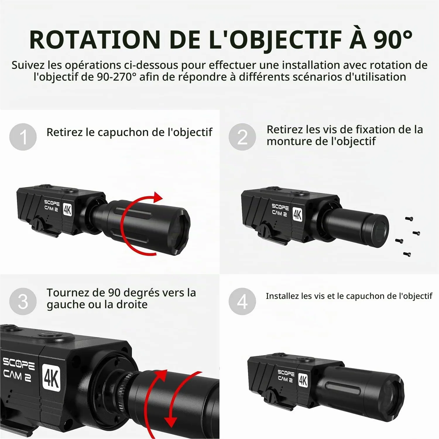 RunCam Scope Cam 2 4K caméra airsoft zoom alu