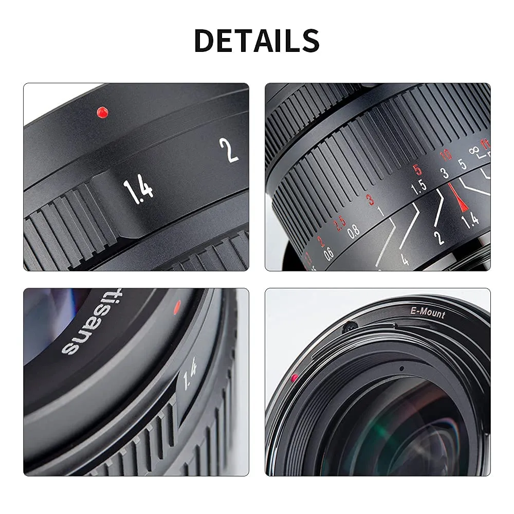7Artisans 55mm F1.4 II objectif Sony E portrait APS-C
