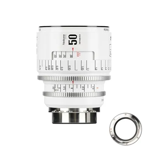 7Artisans INFINTE 50mm T2.1 objectif cinéma PL blanc standard
