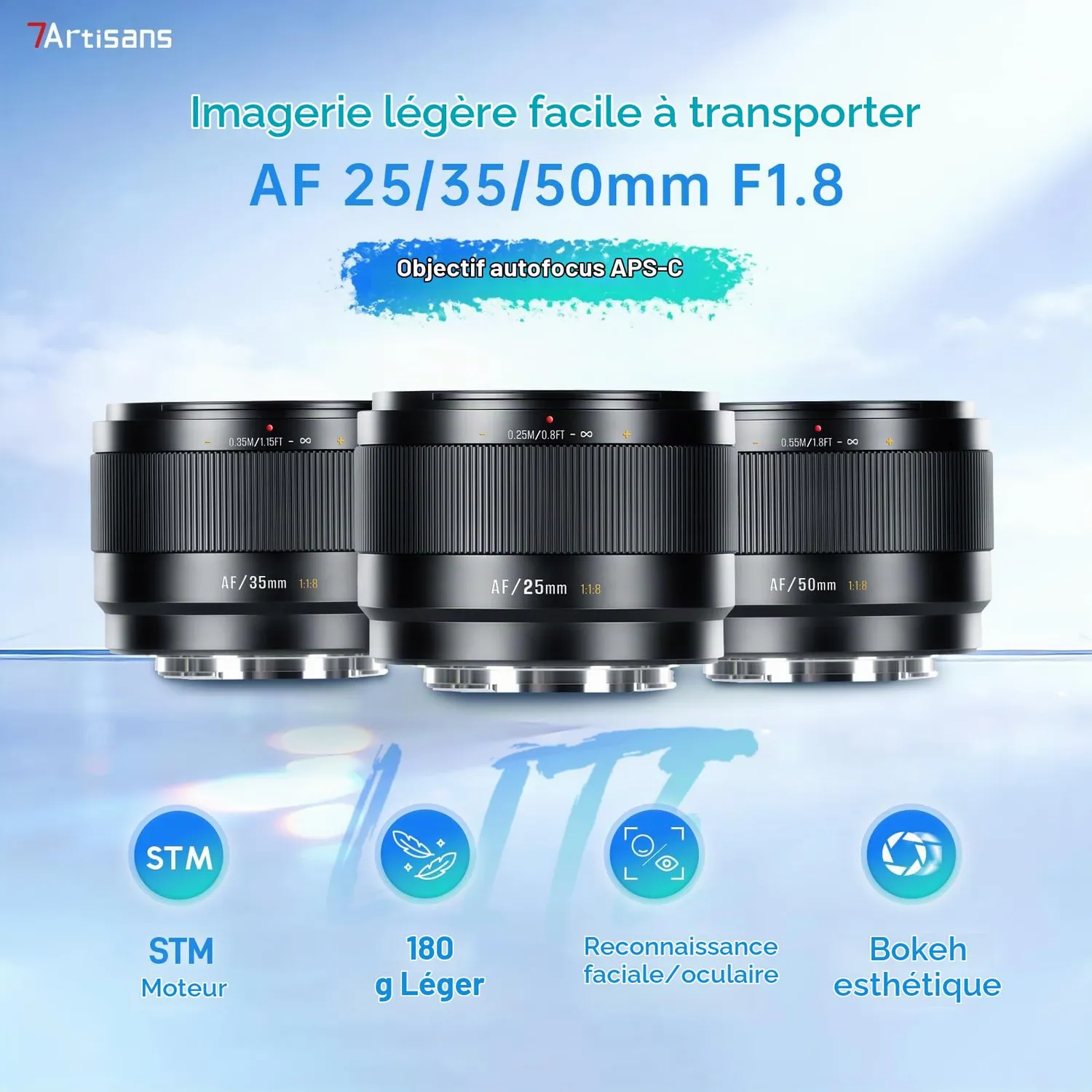 7Artisans AF 50mm F1.8 Objectif Sony E APS-C