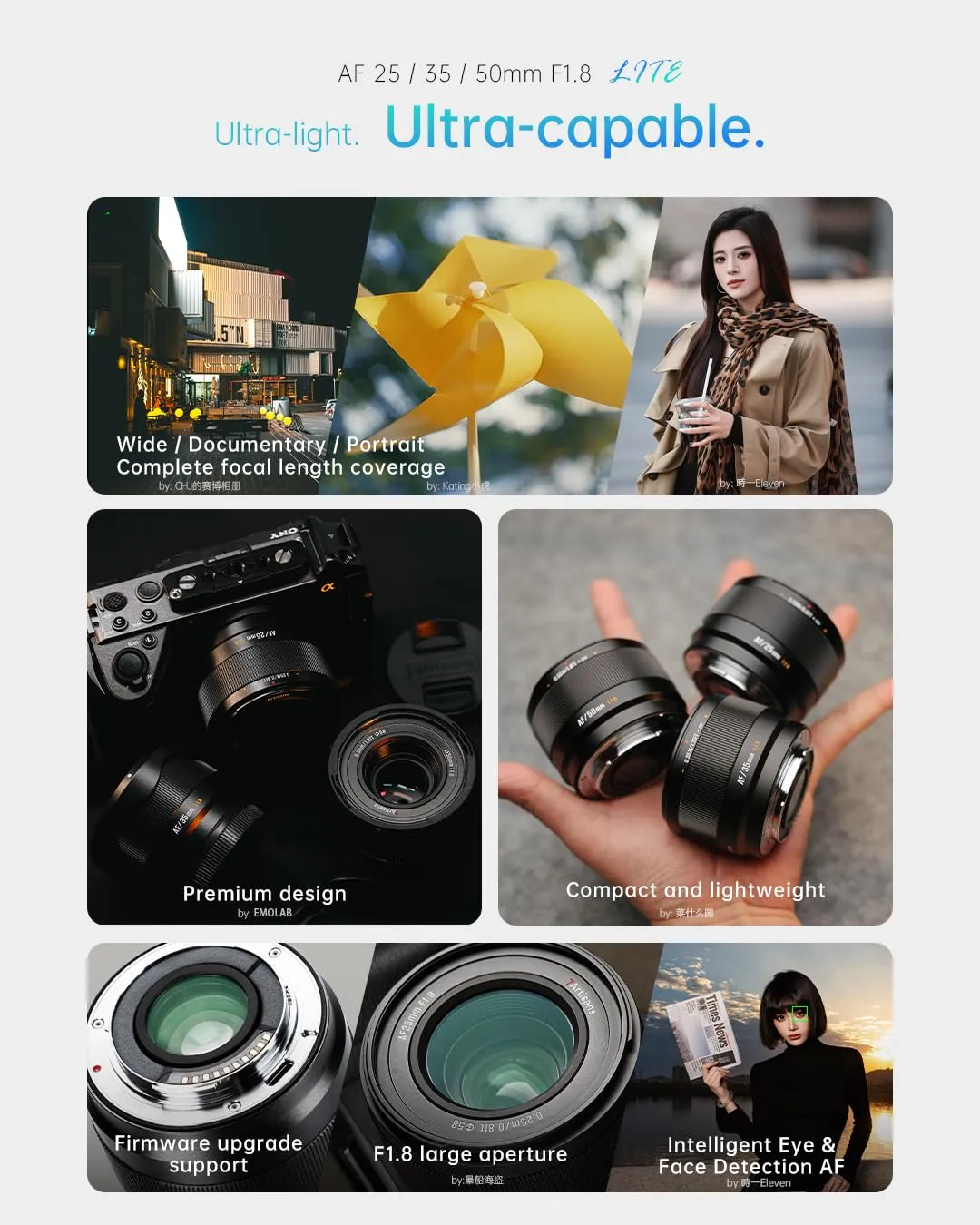 7Artisans Lite 25mm F1.8 objectif Sony autofocus léger